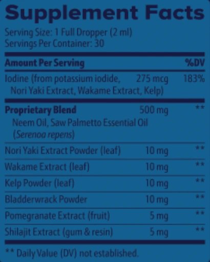 Prostadine Supplement Fact
