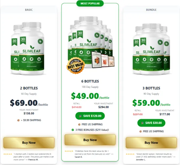 SlimLeaf-Pricing